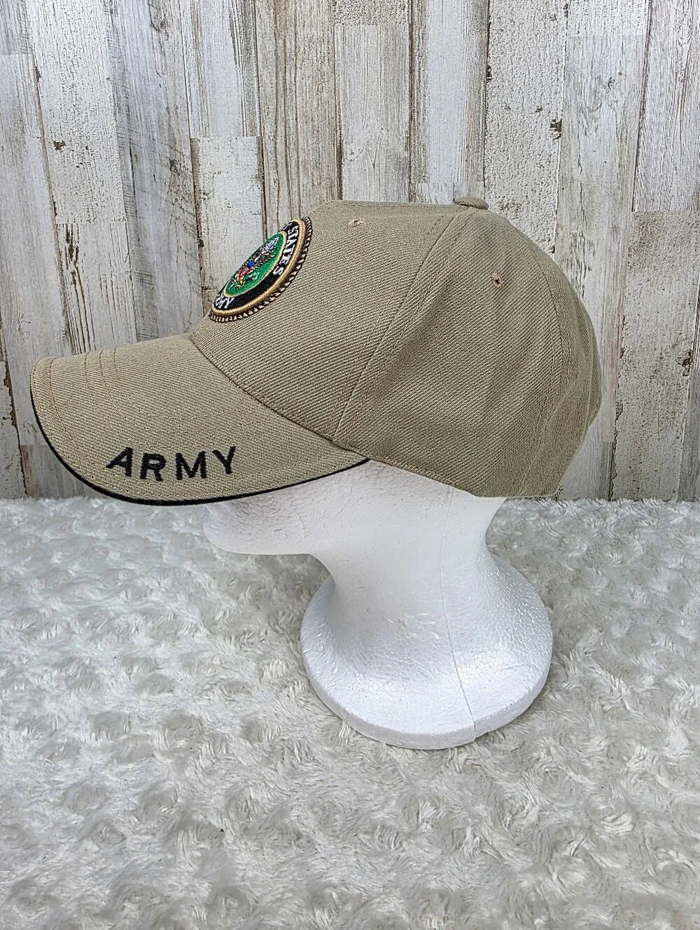 United States Army Embroidered Logo Tan Baseball Cap